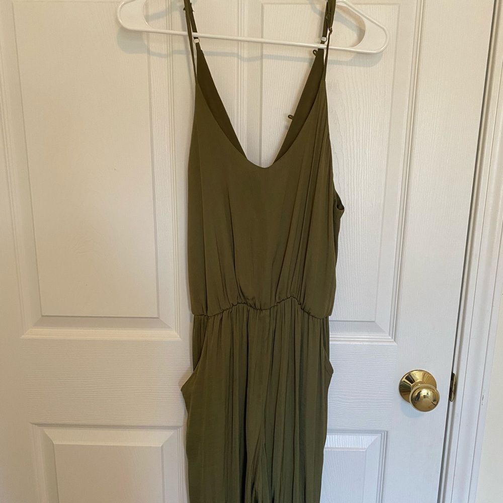 Silky, soft green jumpsuit